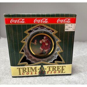 Coca-Cola Trim A Tree Collection Ornament Circa 1961 Santa Design Vintage 1990s